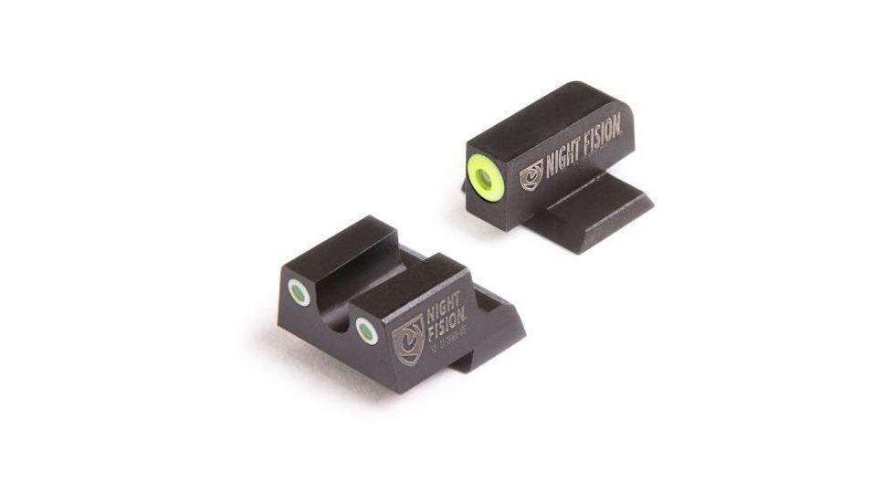 Sights Lasers Night Fision LLC Ready Series Perfect Dot NS Set w/Yellow Front +  Black Square Rear Fits Springfield XD